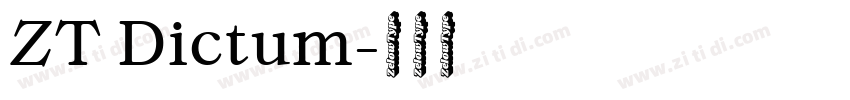 ZT Dictum字体转换